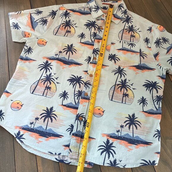 Ocean Pacific Button Up Hawaiian Beach Sunset Button Up Shirt Men's Size XL (W8) - Picture 6 of 7